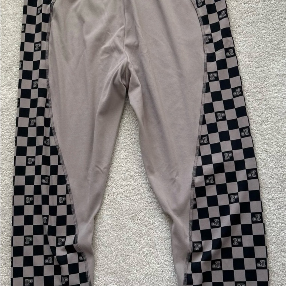 Victorias Secret Pink Active Iced Coffee Checkered Pattern Leggings